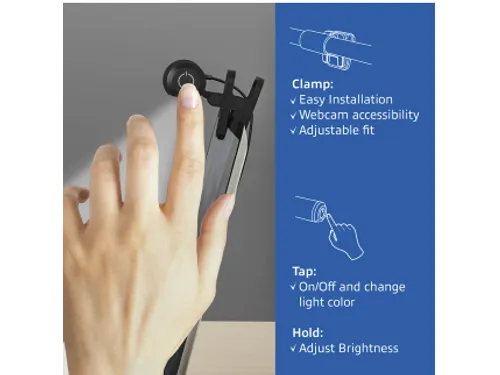 Laptop lamp ACT Clip-on led dimbaar USB