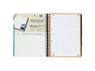 Projectboek Oxford School A4+ lijn 4-gaats 240 pagina's 80gr aqua - 6