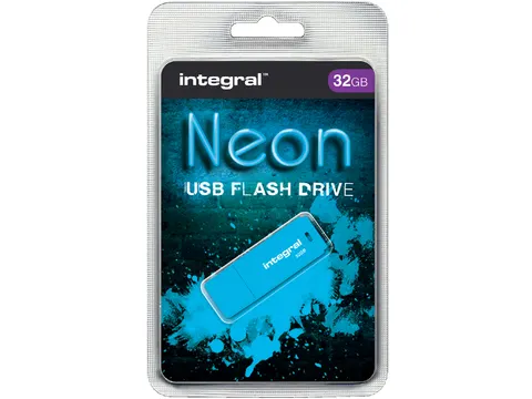 USB stick 2.0 Integral Neon USB-A 32GB blauw