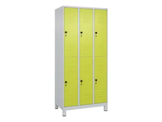 dubbeldekse locker,HxBxD 1950x900x500mm,3x2vak.,vak B 300mm - 1