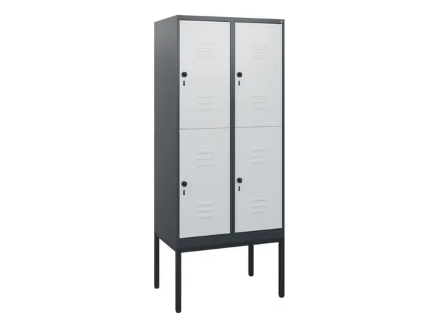 dubbeldekse locker,HxBxD 1950x800x500mm,2x2vak.,vak B 400mm