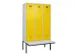locker met bank,voor scheiding van kleding,HxBxD 2120x1200x815mm,3vak