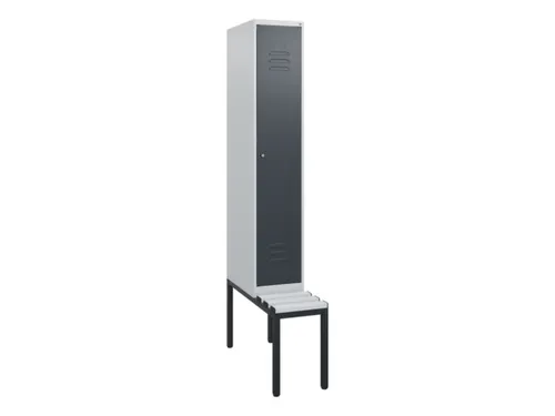 locker met bank,HxBxD 1950x300x815mm,1vak,vak B 300mm,cil.-slot