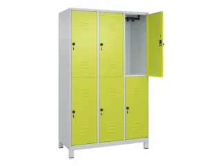 dubbeldekse locker,HxBxD 1950x1200x500mm,3x2vak.,vak B 400mm - 2