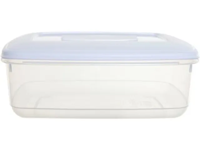 Boîte de conservation rectangulaire 3L transparent + couvercle blanc