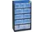 magazijnkast HxBxD 525x300x135mm 10laden behuizing zwart/blauw