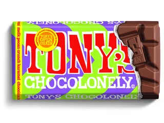 Chocolade Tony Chocolonely melk karamel pecan crunch reep 90 gram - 3