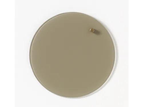 Glasmagneetbord Naga rond 25cm beige