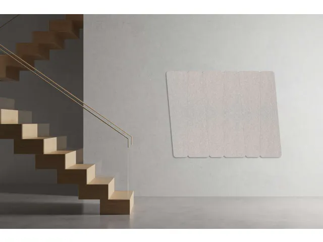 Akoestische PET-vilt trapezium stroken lichtgrijs 30x120cm 6 stuks