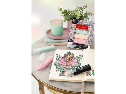 Faber-Castell markeerstift Glassy set á 4 markers