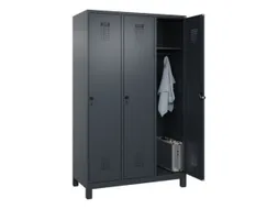 locker,HxBxD 1950x1200x500mm,3vak,vak B 400mm,draaigrendel,voeten