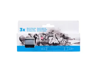 Duotip Talens Ecoline set à 3 stuks zwart en grijs - 1
