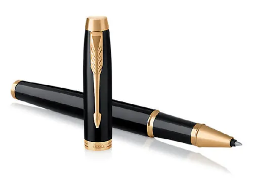 Rollerpen Parker IM Black Lacquer GT Finish Fijn Zwarte inkt