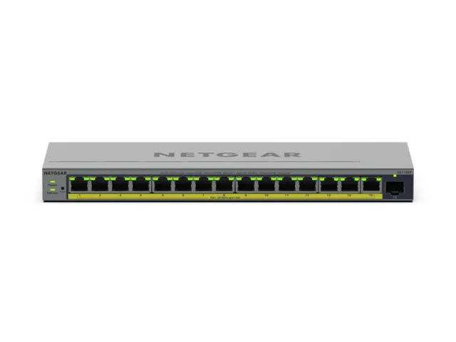 NETGEAR GS116EP, Managed, L2/L3, Gigabit Ethernet (10/100/1000), Power
