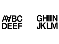 Etiket Herma 4187 33mm Letters A-N Zwart Folie 17 stuks