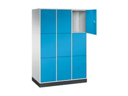 grootvolume-lockersysteem,RAL 7035/RAL 5012,HxBxD 1950x1220x600mm