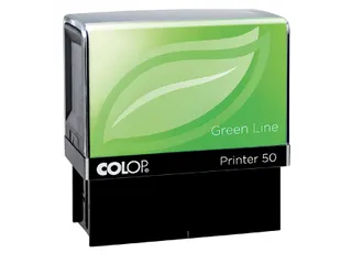 Tekststempel Colop 50 green line+bon 7regels 69x30mm blauw - 2