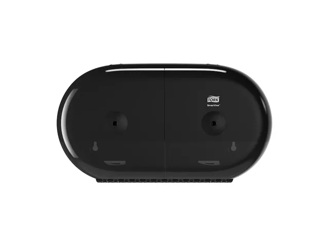 Tork T9 SmartOne Twin Mini Toiletpapier Dispenser Elevation Zwart