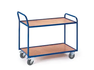 tafelwagen,draagverm. 250kg,2etage(s),laadvl. LxB 990x590mm,houtetage - 2