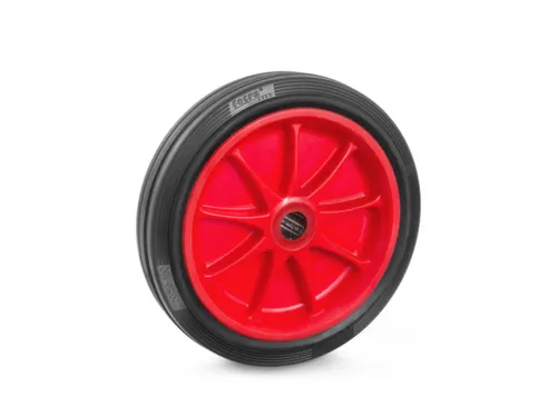 wiel,draagverm. 300kg,massief rubber,ØxB 260x56mm,rollager