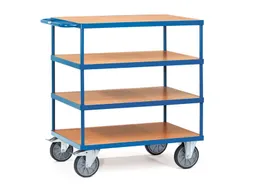 Tafelwagen 2440 500kg 850x500mm 4 etages hout rubber wielen