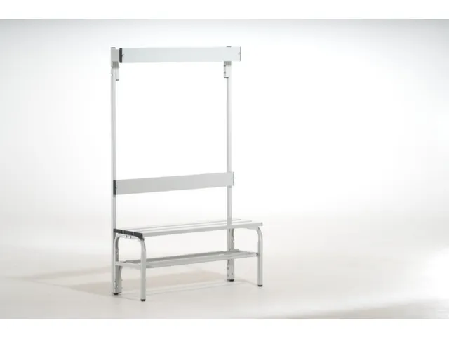 omkleedbank,HxLxD 1650x1015x375mm,alu. lijsten,frame RVS RAL7035