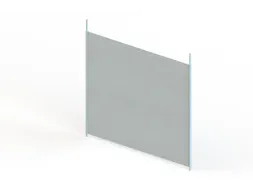 scheidingsplaat,v. inhaakstelling,HxD 400x400mm,doorgaand,staal