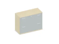 hangmappenkast 770x1000x430mm 2hangmappenframes Esdoorn+ Onyx