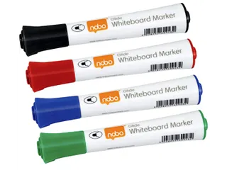 Whiteboardmarker Nobo Glide rond assorti 2mm 10st - 1