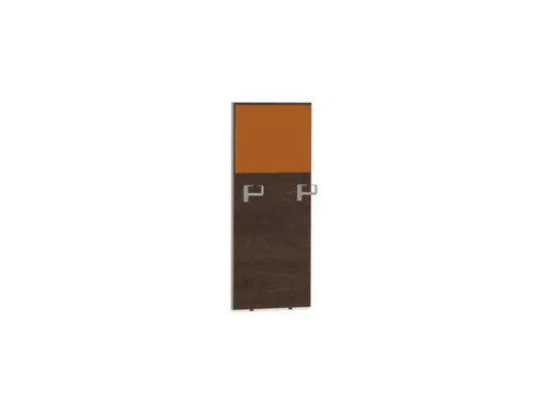 baliepaneel bureau aanbouw rechts 600mm NV bruin hickory BN3005-geel