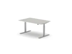 Elektrisch ihv bureau,HxBxD 650-1310x1400x900mm,blad lichtgrijs