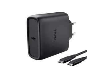 Oplader met kabel Trust Maxo 65W USB-C GaN zwart - 1