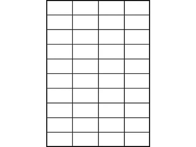 Etiket Avery Zweckform 3651 52.5x29.7mm wit 4000stuks