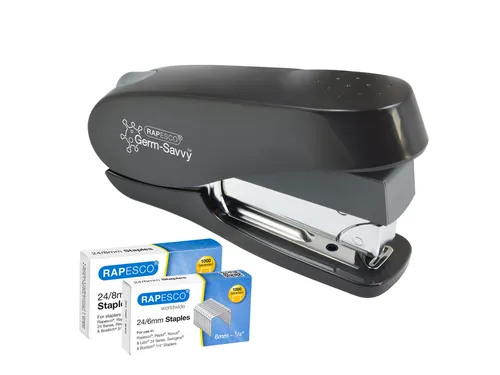 Nietmachine Rapesco Germ-Savvy Less Effort Eco Luna antibacterieel zwa