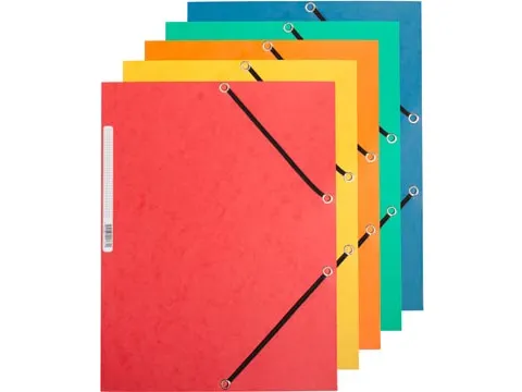 Elastomap A4 Met 3 Kleppen Karton Assorti Voor 200 Vel