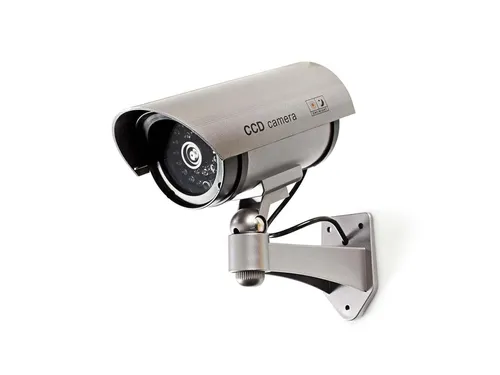 Dummy beveiligingscamera op Batterij Nedis Bullet IP44 buiten Grijs