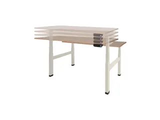 Dextro Plus Duo Zit-sta Bureau Elektrisch 140x80 houtprint schaduw zw - 2