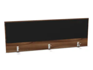 opzetpaneel bureau aanbouw achter NP-tiepolo nut BN8033-zwart 1600mm - 1
