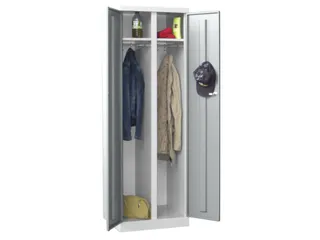 kleding-/wasgoedkast,HxBxD 1800x600x500mm,RAL7035,front RAL7035 - 1