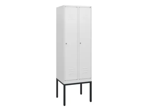 locker,HxBxD 1950x600x500mm,2vak,vak B 300mm,cil.-slot,voetonderstel