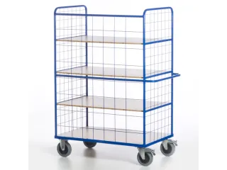 etagewagen,draagverm. 600kg,4etage(s),laadvl. LxB 1200x740mm,houtetage - 8