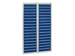 ladekast HxBxD 1800x1000x500mm 34laden vergrendeling RAL7035 RAL5010 - 1