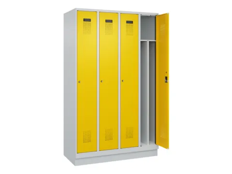 locker voor scheiding van kleding,HxBxD 1950x1200x500mm,4vak