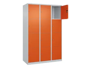 lockerkast,HxBxD 1850x1200x500mm,3x4vakken,vak B 400mm,cil.-slot - 1