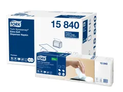 Tork Universal Gevouwen Servetten 15840 2-laags Wit 22x33cm 1/4 vouw