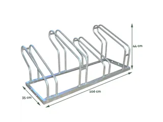 Fietsenrek BRASQ 4 fietsen BS400 zilver - 3