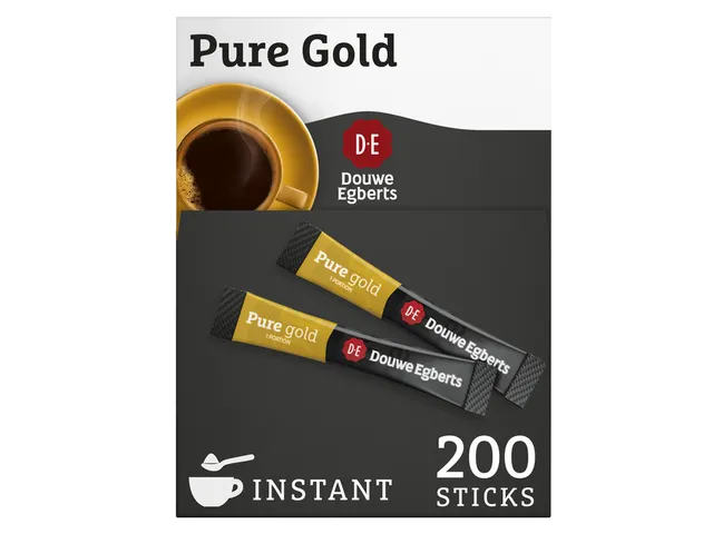 Café instantané Douwe Egberts Pure Gold boîte 200 sticks