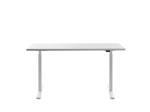 Elektrisch ihv bureau,HxBxD 700-1200x1400x600mm,blad wit,T-voet wit