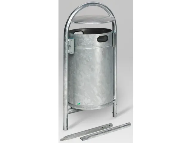 Afvalbak Met Beugel 60 Liter Plaatstaal Verzinkt