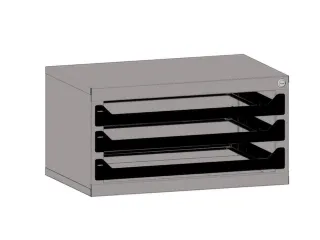 Opslagtoren V Assortimentskoffers 3x 50x472x340mm Ral 7000 - 1